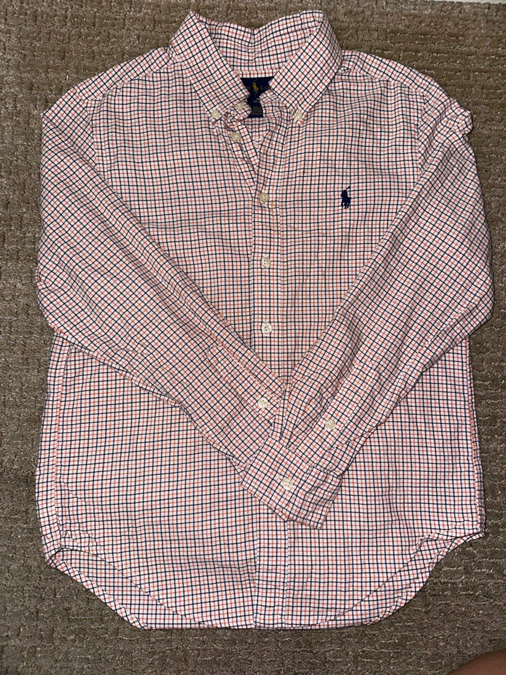Polo by Ralph Lauren Pink and Navy Check Button-Down Shirt